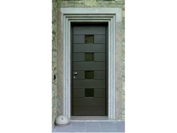 Aluminium and wood entry door - Exterior aluminium and wood entry door by CARMINATI SERRAMENTI - view 2